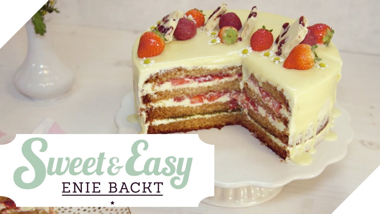 Naked Cake mit Erdbeeren: Leckerer Erdbeer-Kuchen | Sweet & Easy - Enie backt | sixx