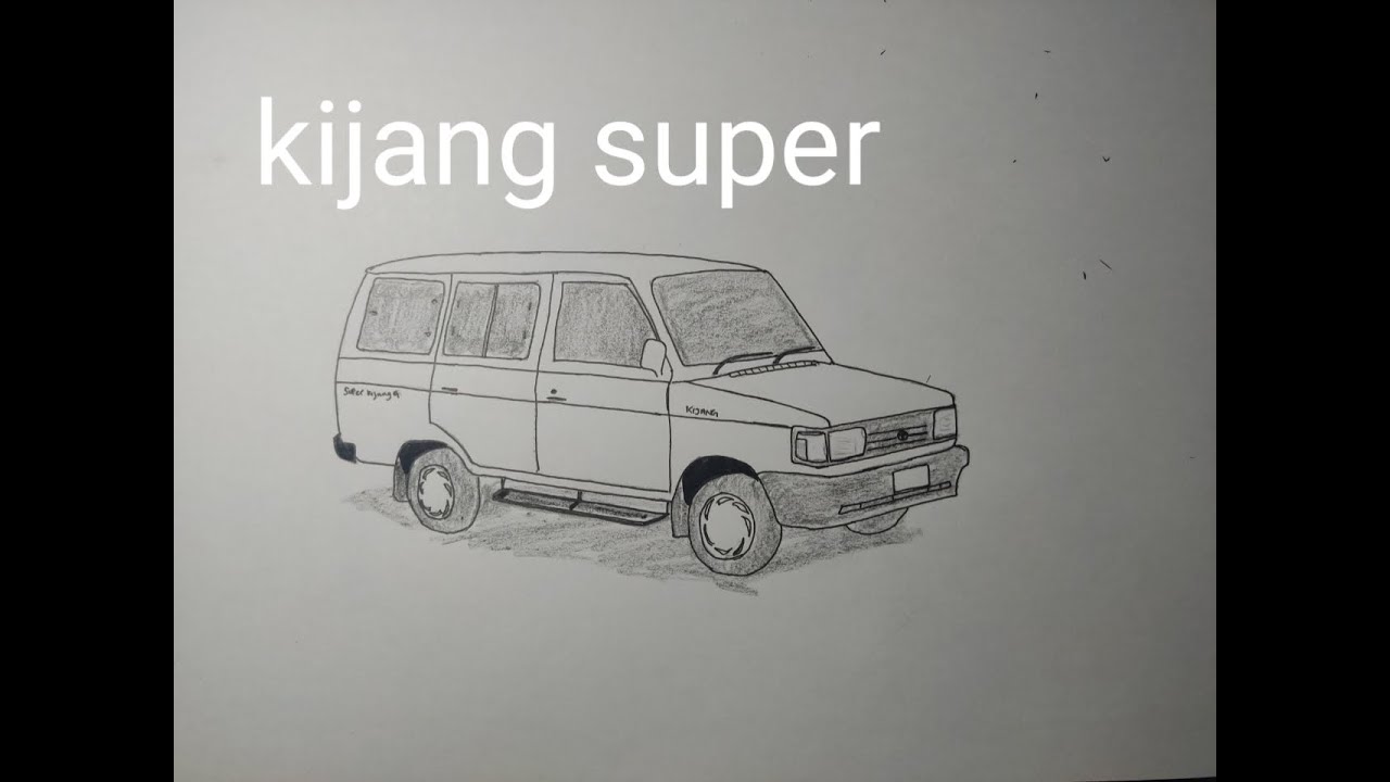Cara Menggambar Mobil Kijang super | Kijang super | Belajar Menggambar mobil Realistis