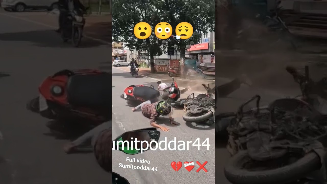 accident crash scooty & bike at morabadi ranchi #ranchi #automobile #motorcycle