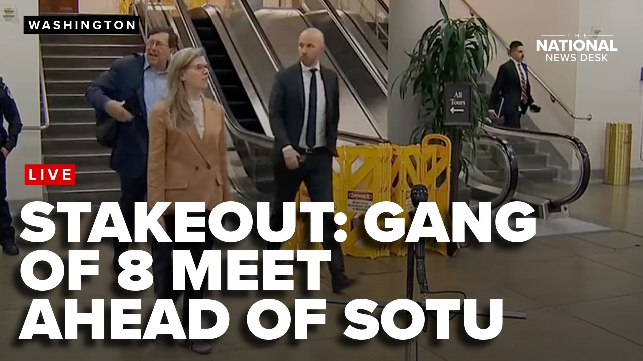 STAKEOUT: Gang of 8 meet ahead of President Donald Trump's SOTU address