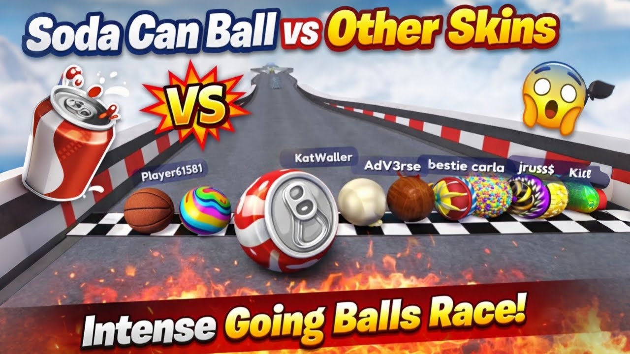 Soda Can Ball vs Other Skins – Intense Going Balls Race!