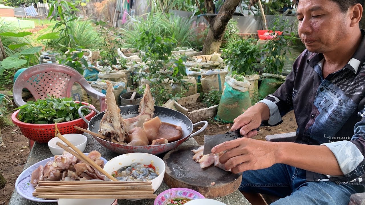 Bữa Nay Anh Em Trà Vinh Chơi Lớn Làm Đầu Heo Ăn Mừng - TVQT.708