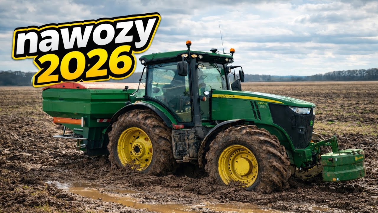 Rozsiew nawozów w trudnych warunkach😱 – John Deere daje radę?