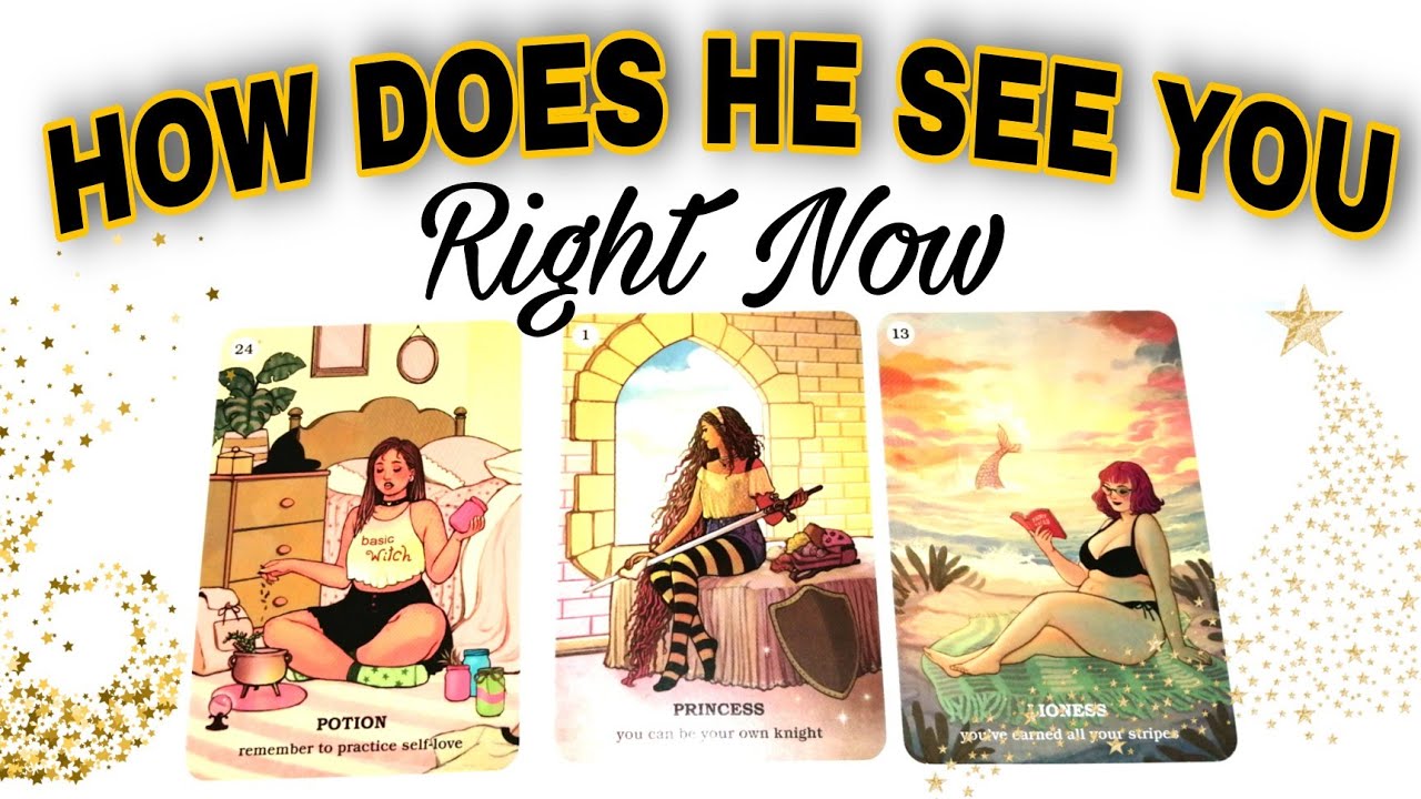 🌺HOW DOES HE SEE YOU RIGHT NOW🌺Pick a card tarot Reading.