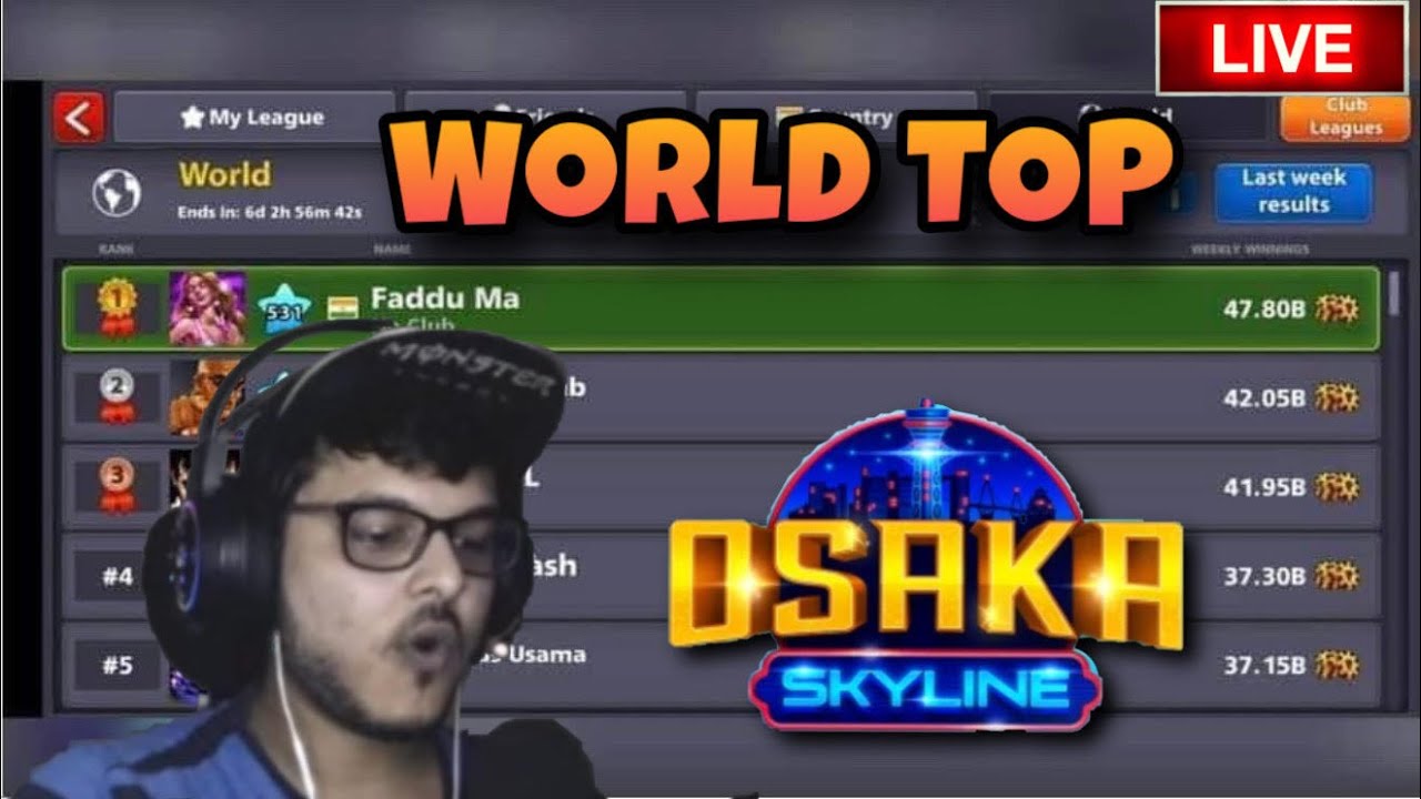 8 Ball Pool - WORLD TOP POSSIBLE? Osaka 200M Table  Live 8BP💙
