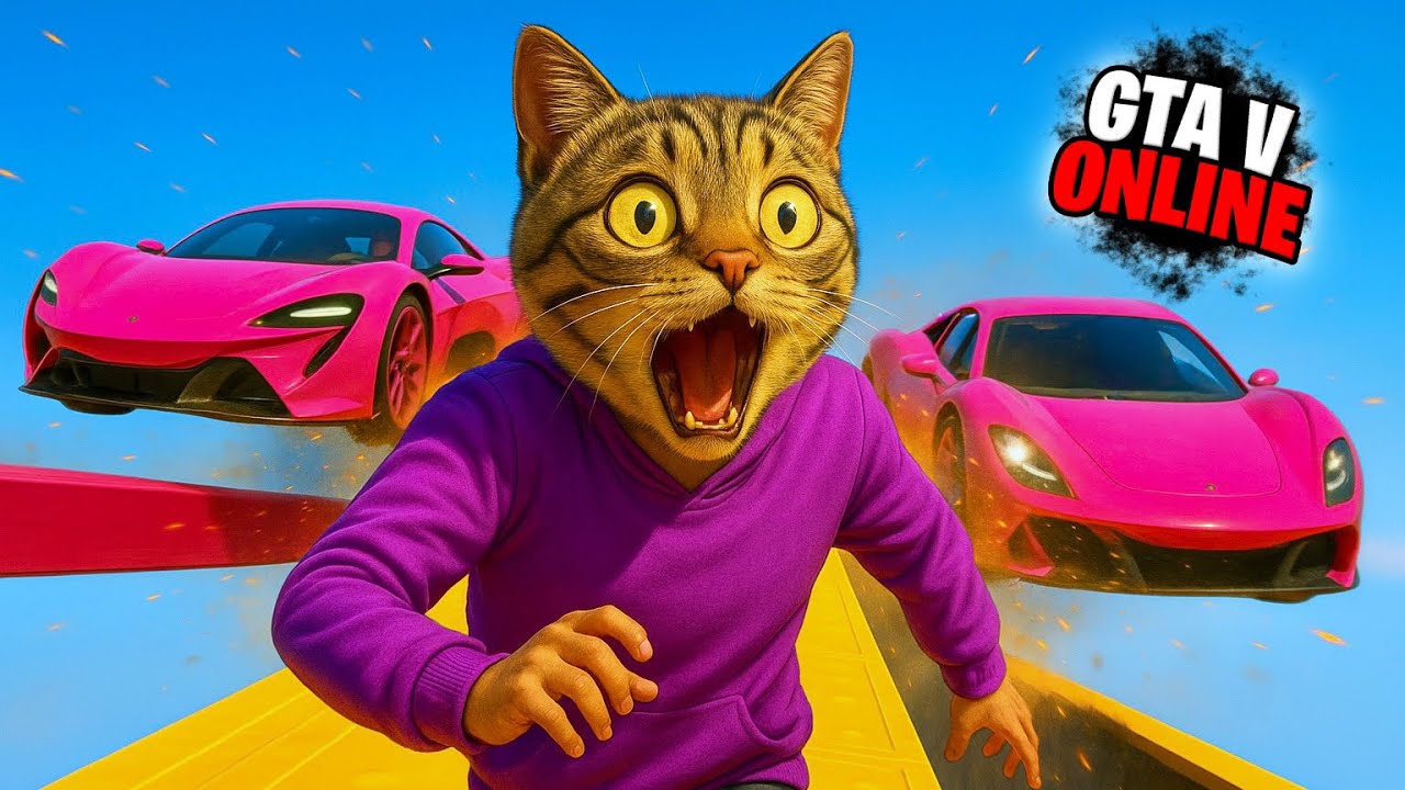 😈 NIEMOŻLIWA TRASA?! AUTA vs BIEGACZE w GTA V Online