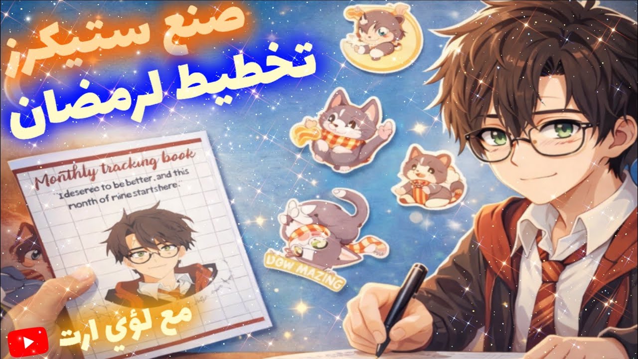 صنع ستيكرز ودفتر تخطيط لشهر رمضان🌜 | إبداعات لوڤو ✨ 