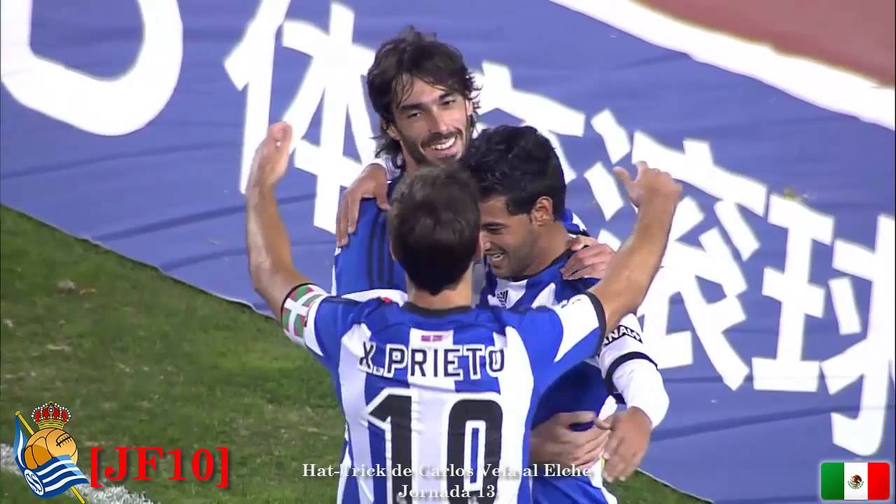 Todos los Goles de Carlos Vela con la Real Sociedad en la Liga BBVA