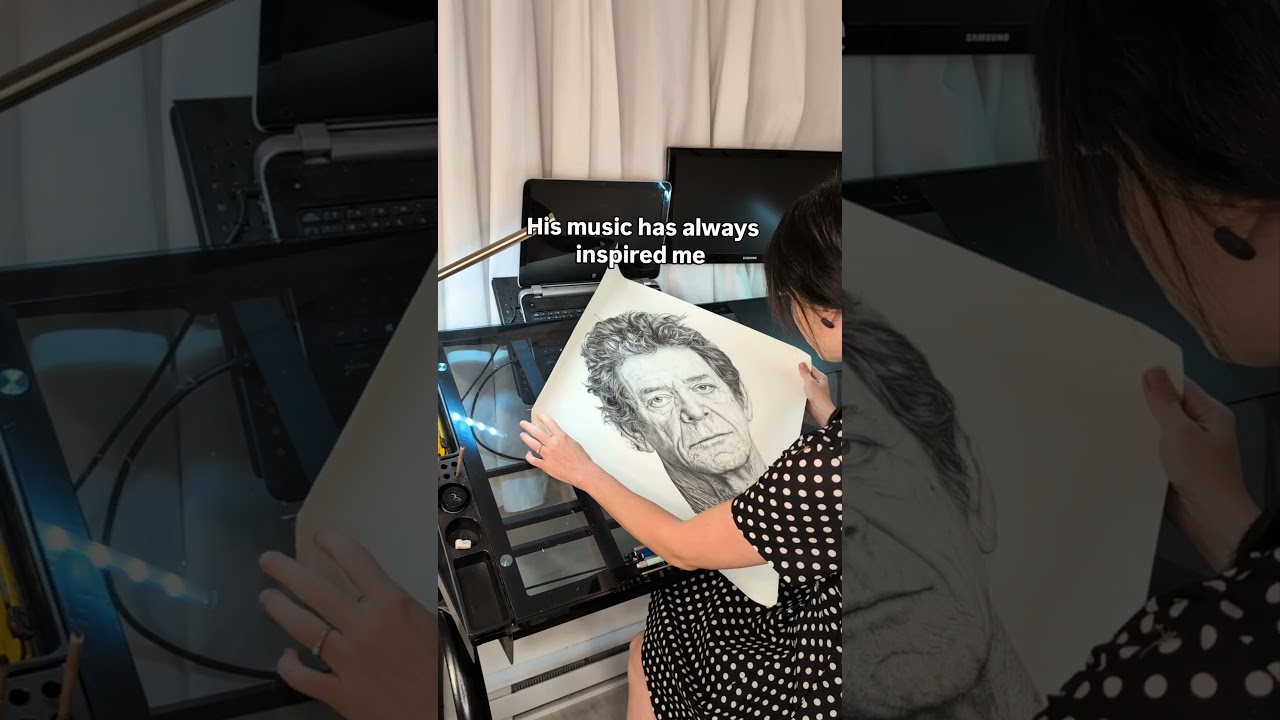 ✏️ Honoring Lou Reed | Christelle Bilodeau Portrait Artist #art #drawing #loureed