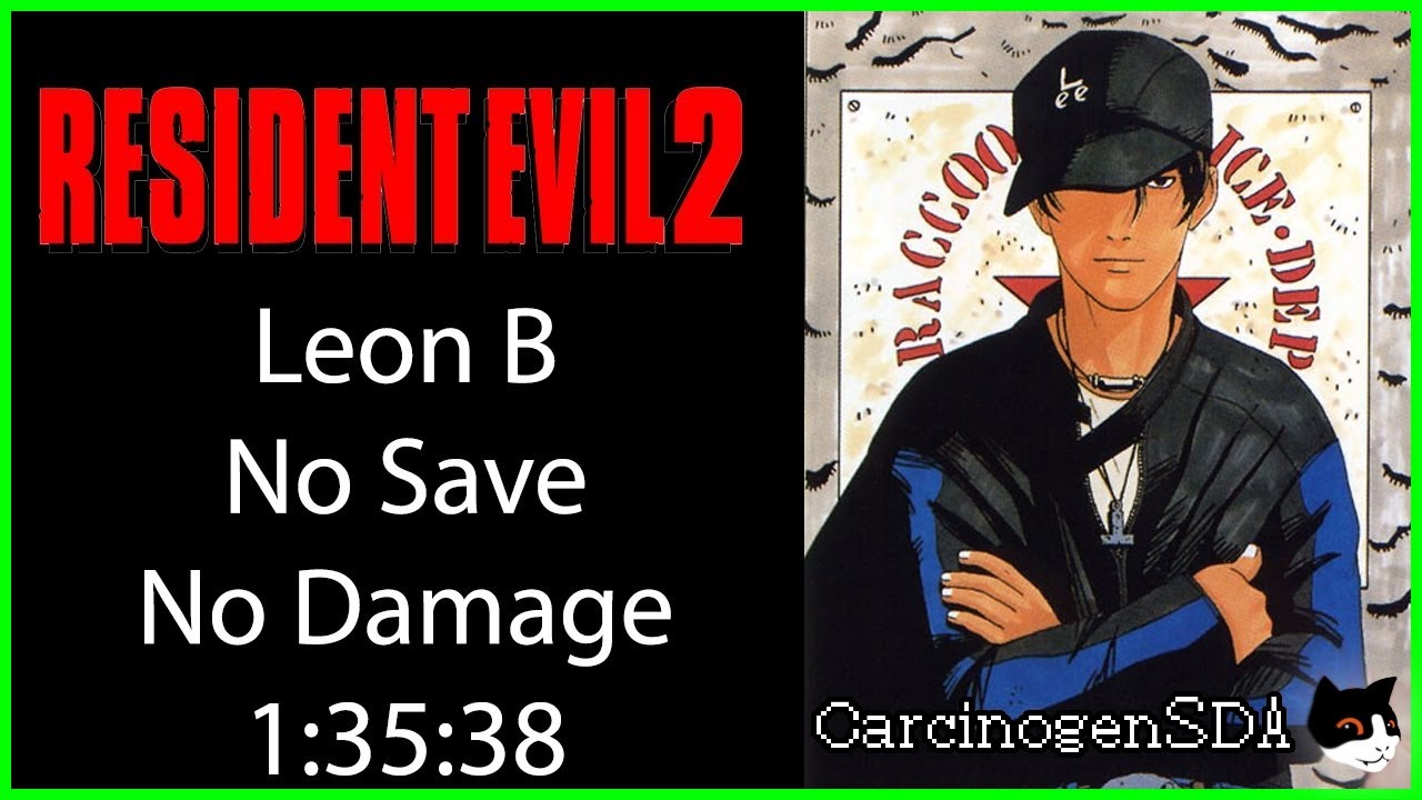 Resident Evil 2 (PSX) No Save, No Damage - Leon B - (1:35:38)