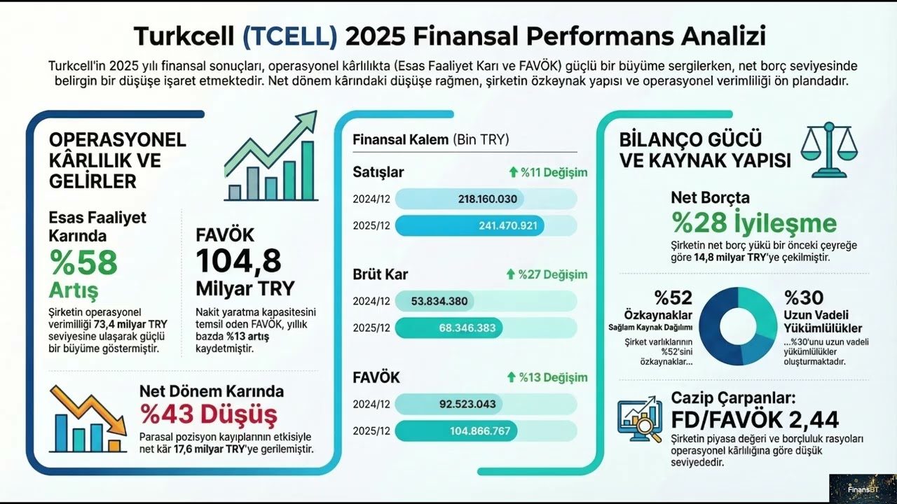 #TCELL Bilan&ccedil;o Analizi | Net Kar D&uuml;şt&uuml;