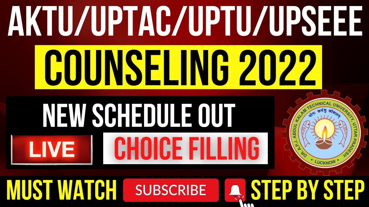 HOW TO REGISTER FOR AKTU COUNSELLING | UPTAC/UPSEE COUNSELLING SCHEDULE 2022 | BY SAHU ACADEMY