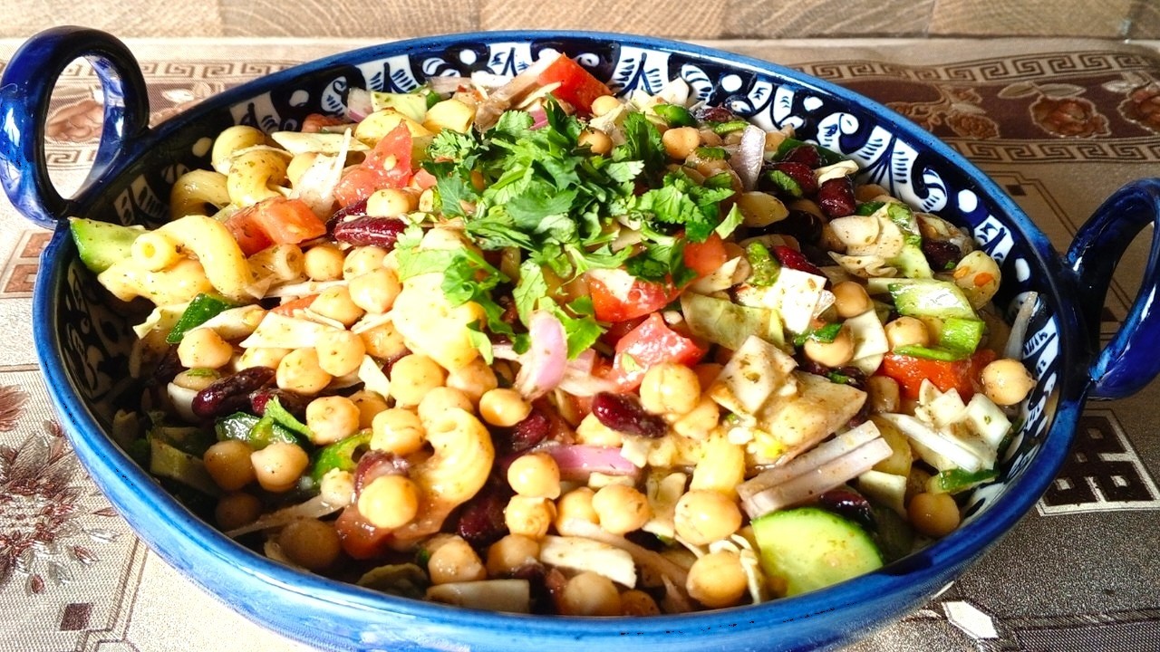 High Protein Lobia & Chickpea Salad | Healthy Ramzan Iftar Recipe | Rukhi Cooking Style