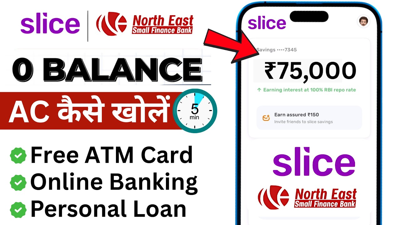 Slice Bank Account Opening | Slice Savings Account | Slice Account Opening | Zero Balance Account