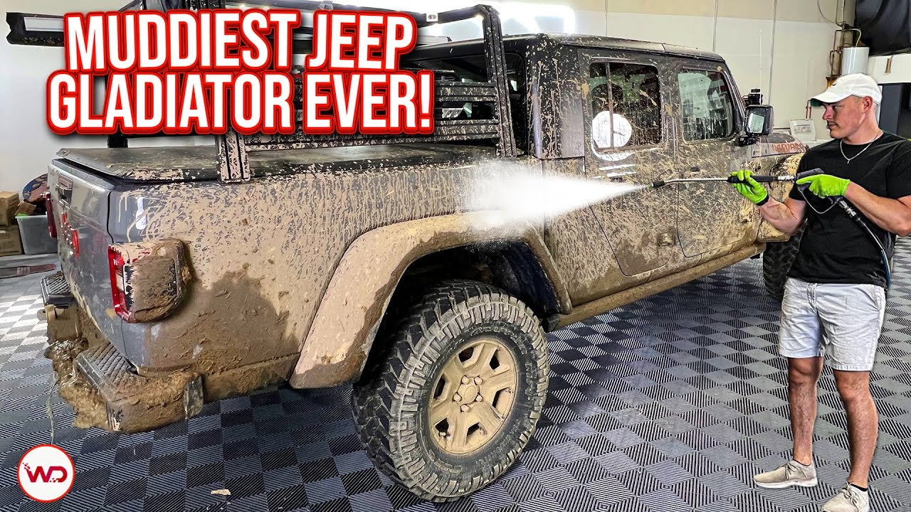 Глубокая очистка самого грязного Jeep Gladiator! | Безумная трансформация деталей катастрофы!