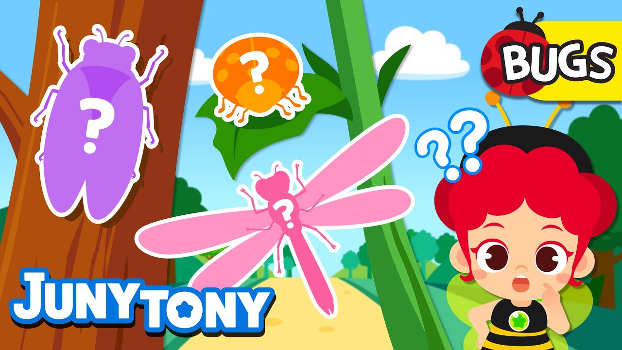 Insect Riddle | Guess Who I AM | Bugs Quiz | Cutie-crawlies! | Insect Songs for Kids | JunyTony
