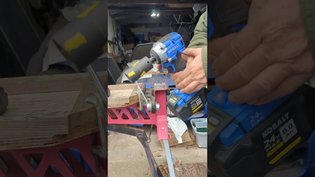 NEW KOBALT SUB COMPACT IMPACT WRENCH KCIW -324B-03 WITH 8 AMP ULTIMATE OUTPUT BATTERY GOING MAX TQ