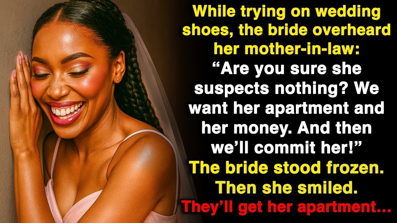 While she was choosing shoes for her wedding dress, the bride suddenly heard a familiar voice