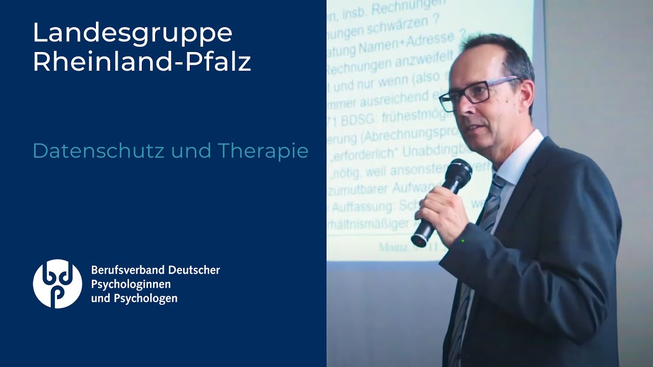 Datenschutz und Therapie | Teil 1 mit dem BDP-Syndikusanwalt Jan Frederichs