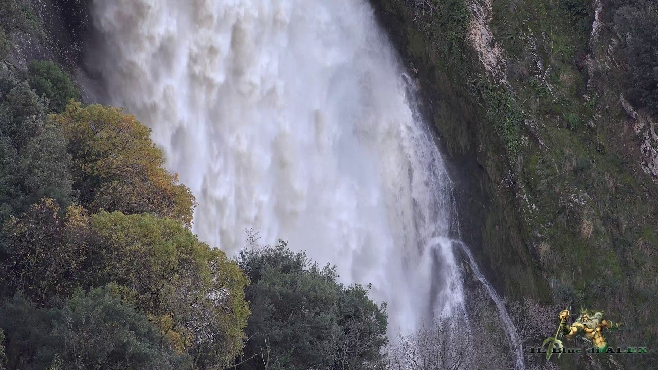 Tivoli la grande cascata in piena 07-12-2020 4k