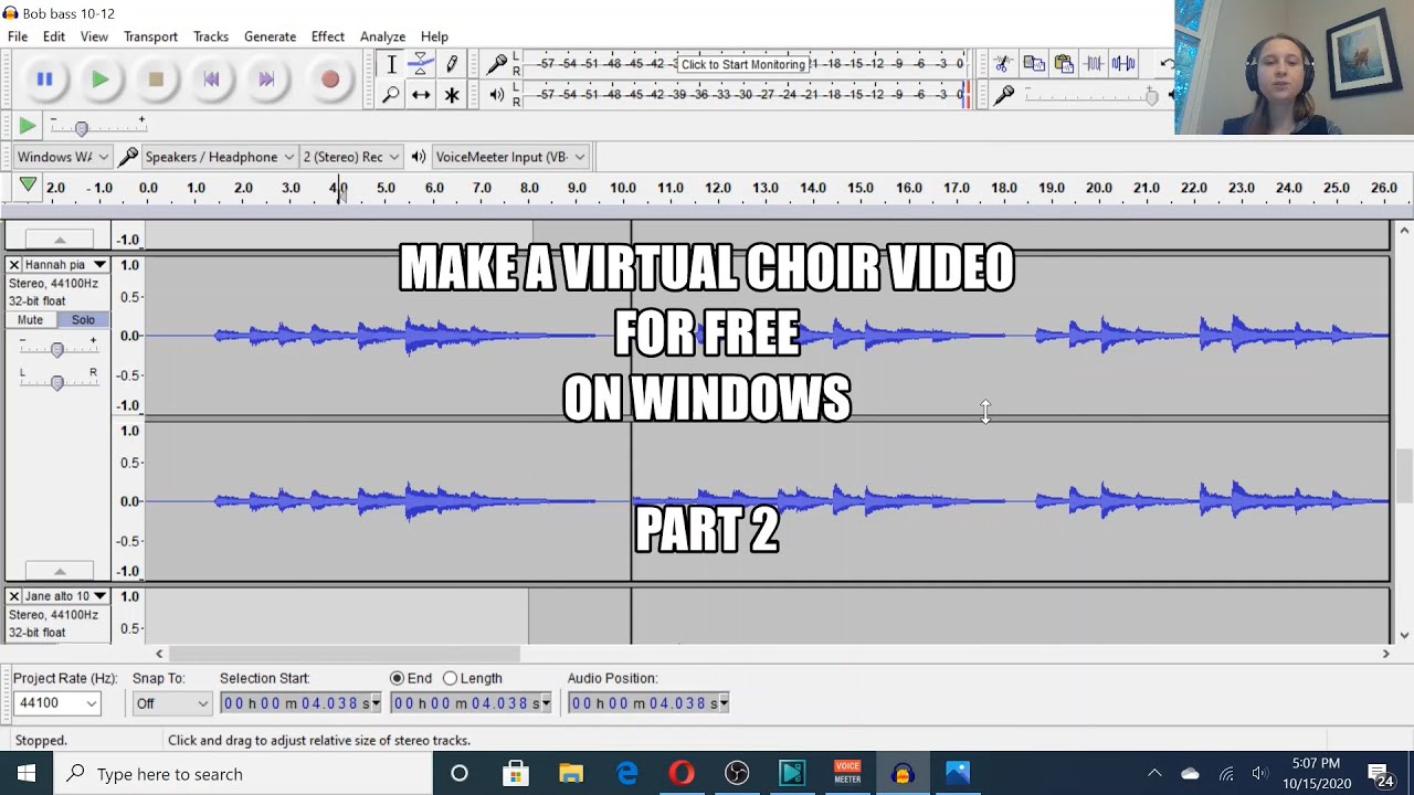 Make a Virtual Choir video for FREE on WINDOWS (Part 2)