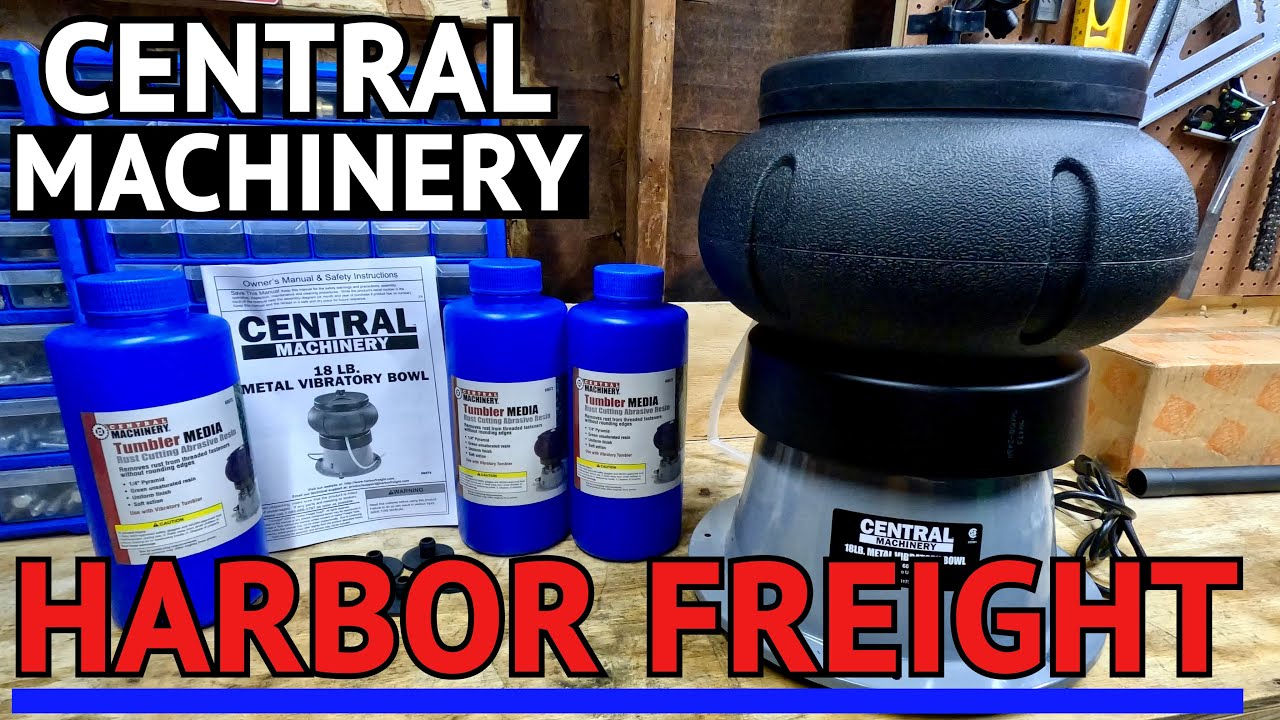 Central Machinery 18lb Metal Vibratory Bowl (Tumbler)- Unbox & Test- Resin Media- Harbor Freight