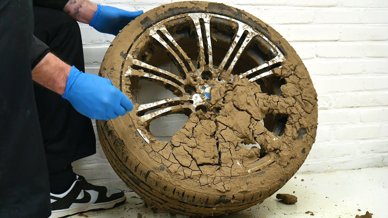 Cleaning The World's DIRTIEST Wheel Ever! - [ASMR No Talking]