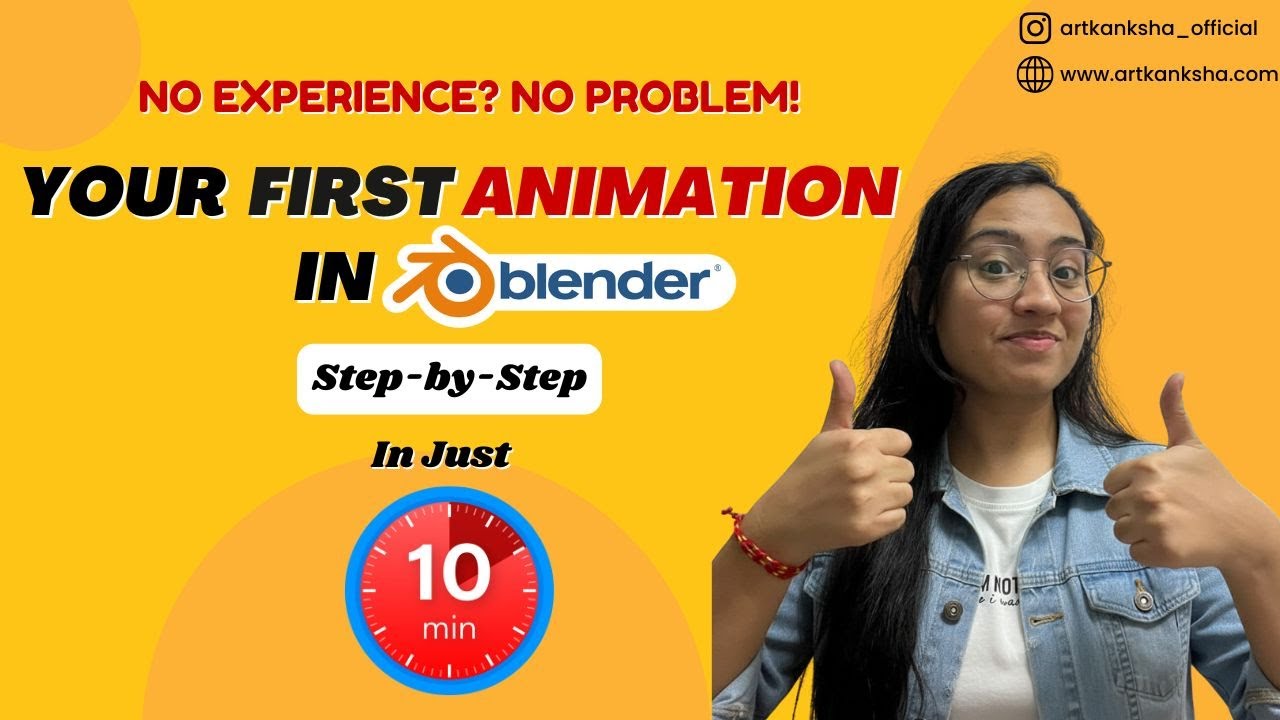 How to Start Animation in Blender from Scratch(Part-1)| Complete Beginner Guide in 10 Minutes (2025)
