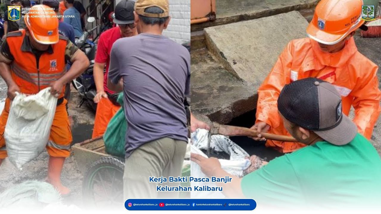 Kerja Bakti Pasca Banjir, Kelurahan Kalibaru