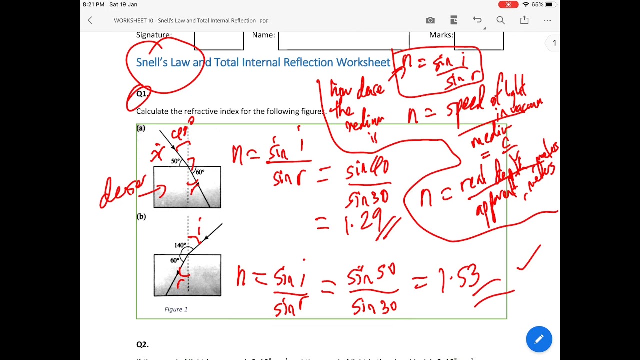 Learn How to Solve Snell's Law Problems