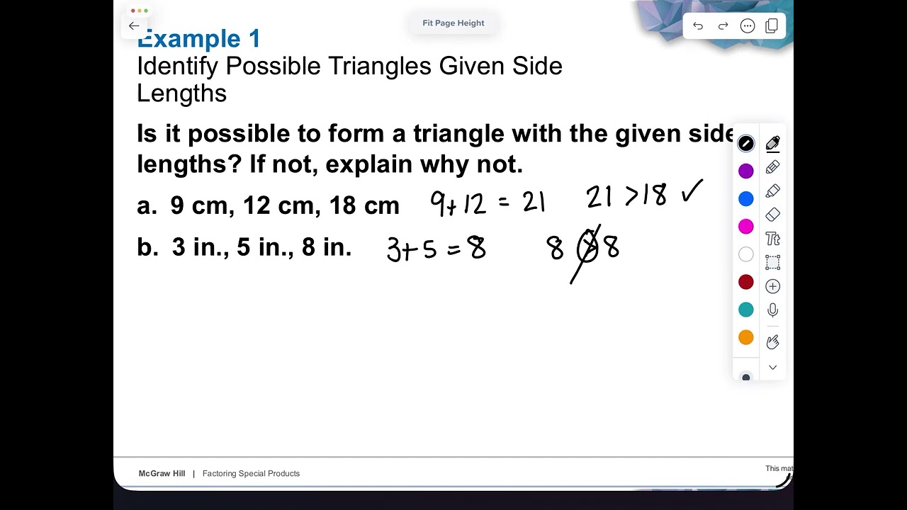 6-6 The Triangle Inequality