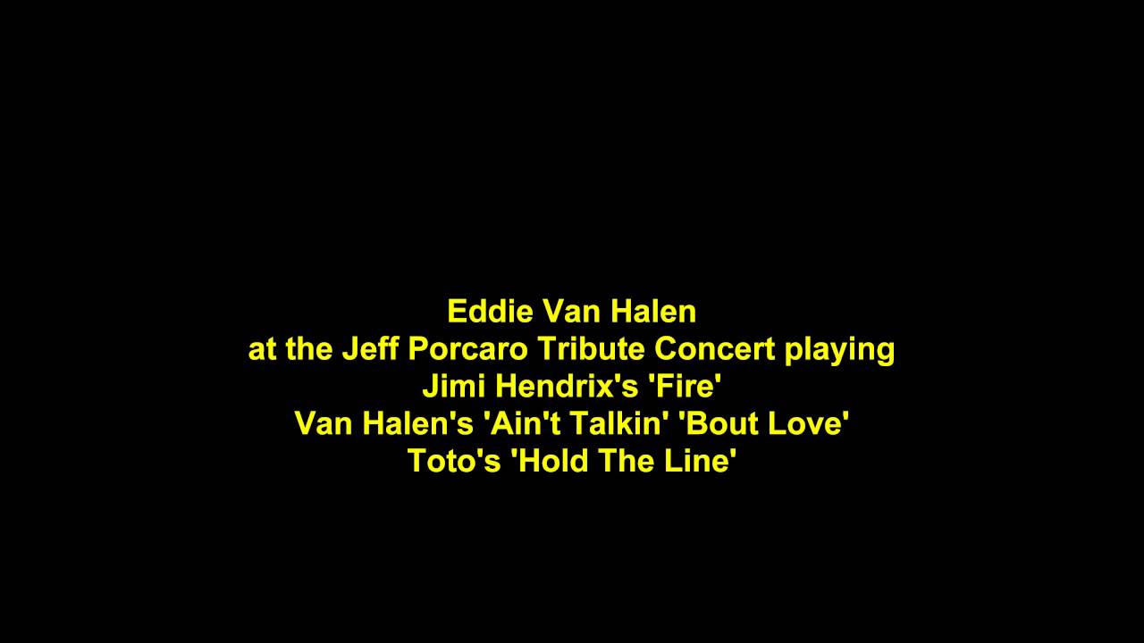 Eddie Van Halen plays Jimi Hendrix, Van Halen & Toto