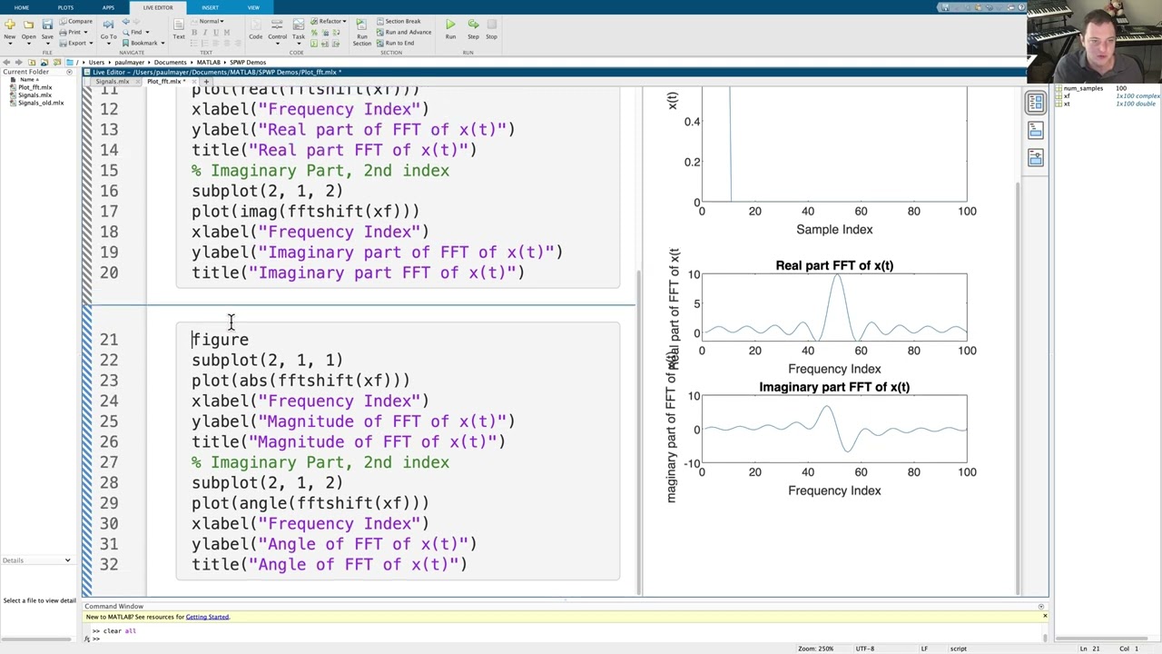 Plotting the Fourier Transform in Matlab (DFT/FFT)