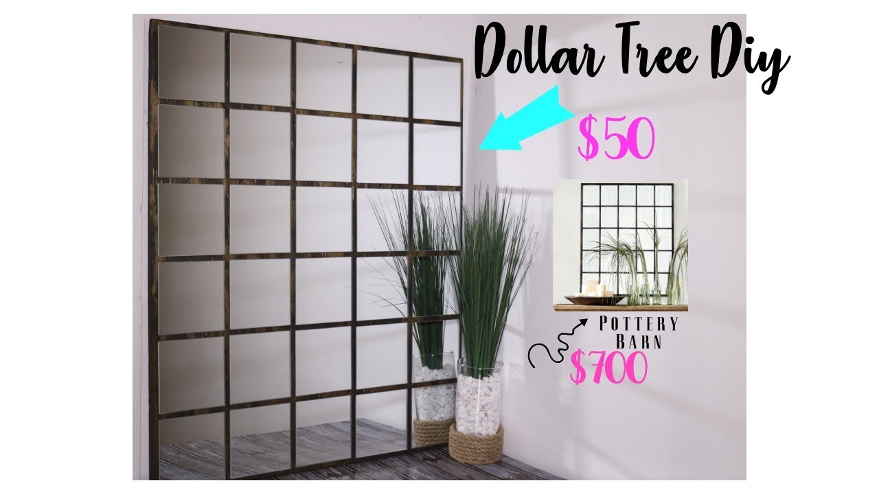 DOLLAR TREE FARMHOUSE MIRROR | HOME DECOR DIY | POTTERY BARN EAGAN MIRROR
