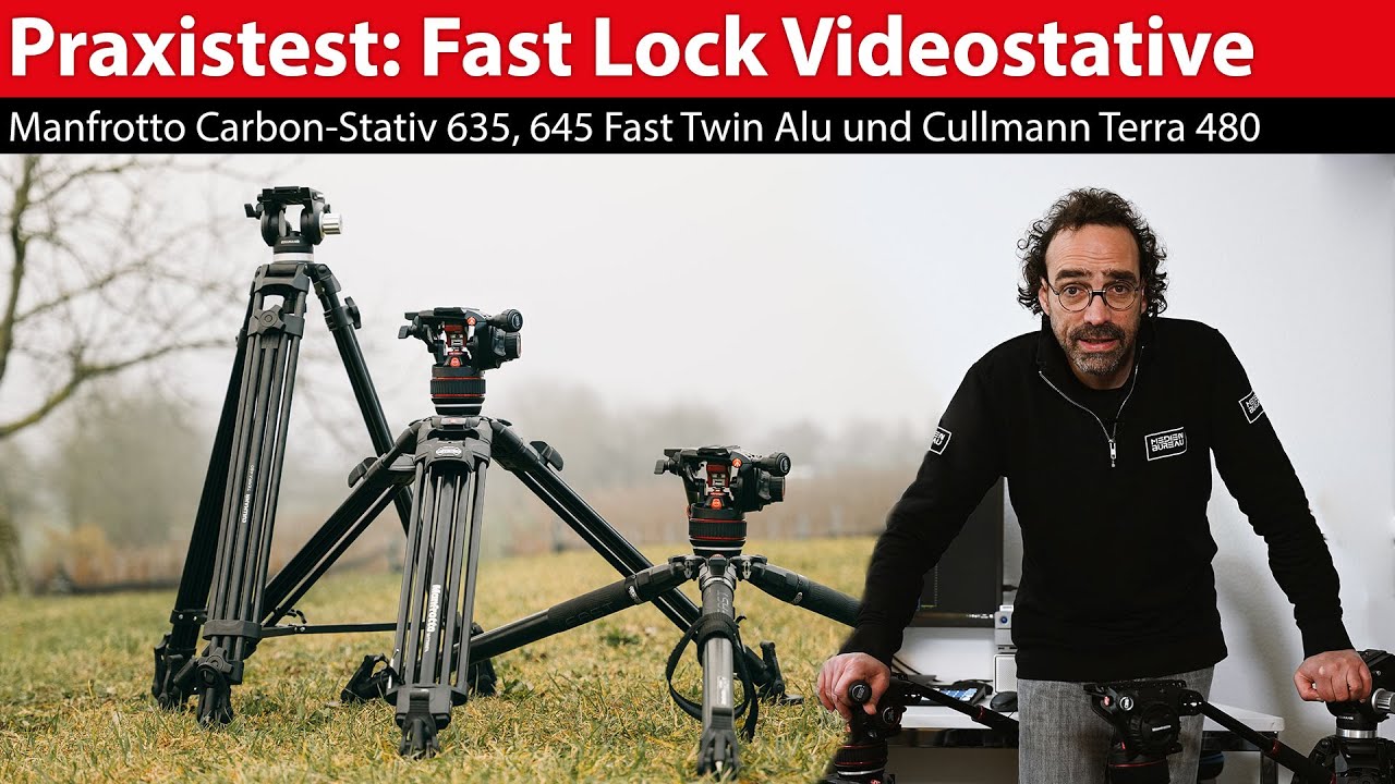 Test Profi-Videostative: Manfrotto 635 Fast Single Carbon, 645 Fast Twin Alu mit Nitrotech 608