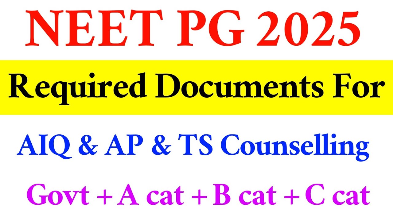 NEET PG 2025 | Required Documents For Counselling | Vision Update 