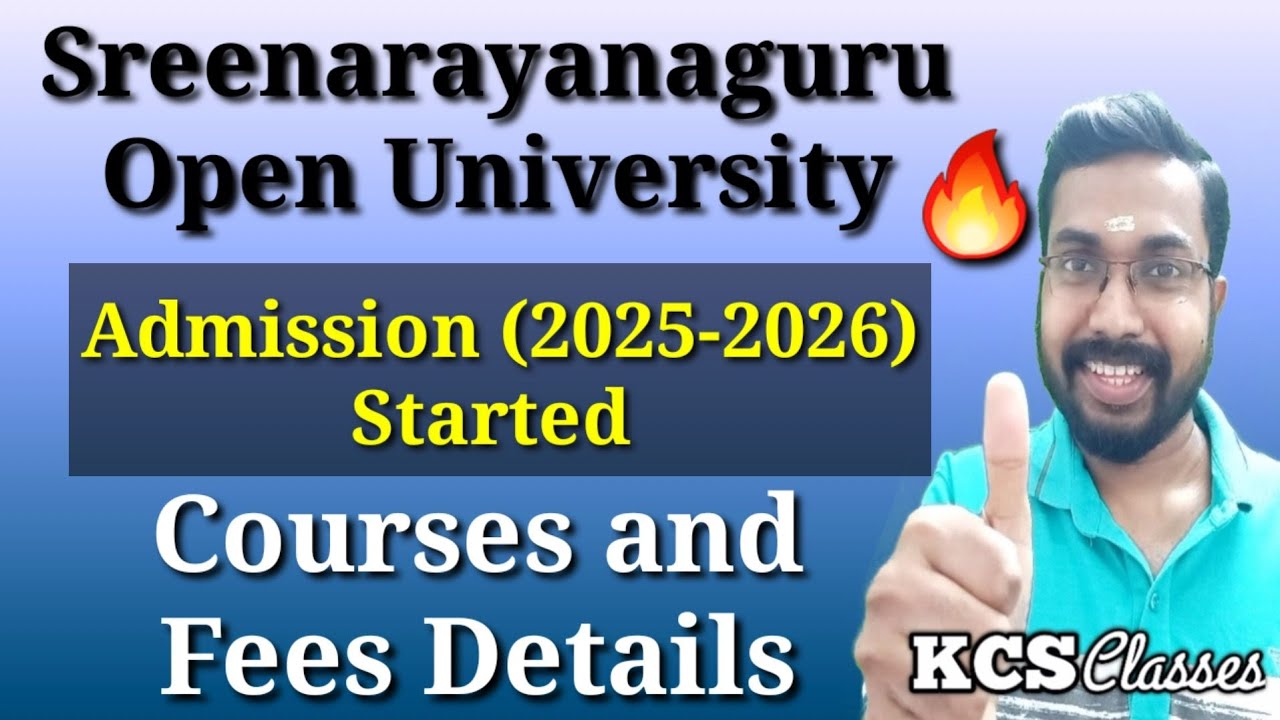 Sreenarayanaguru Open University Admission(2025-26)Started|Fees and Courses Details
