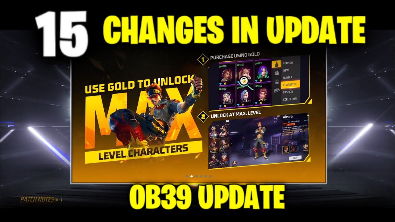 TOP 15 CHANGES AFTER OB39 UPDATE | OB39 UPDATE FREE FIRE | NEW UPDATE IN FREE FIRE