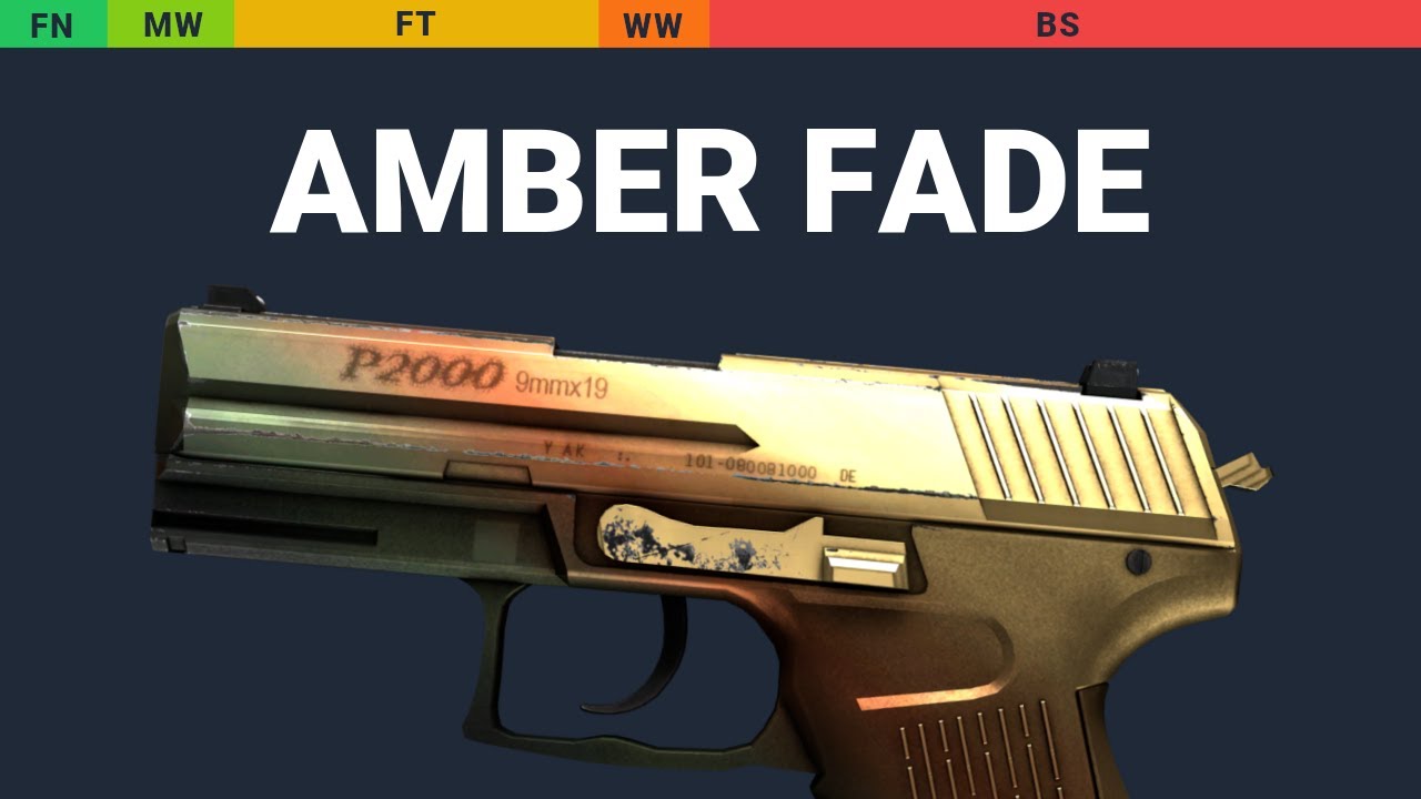 P2000 Amber Fade - Skin Float And Wear Preview
