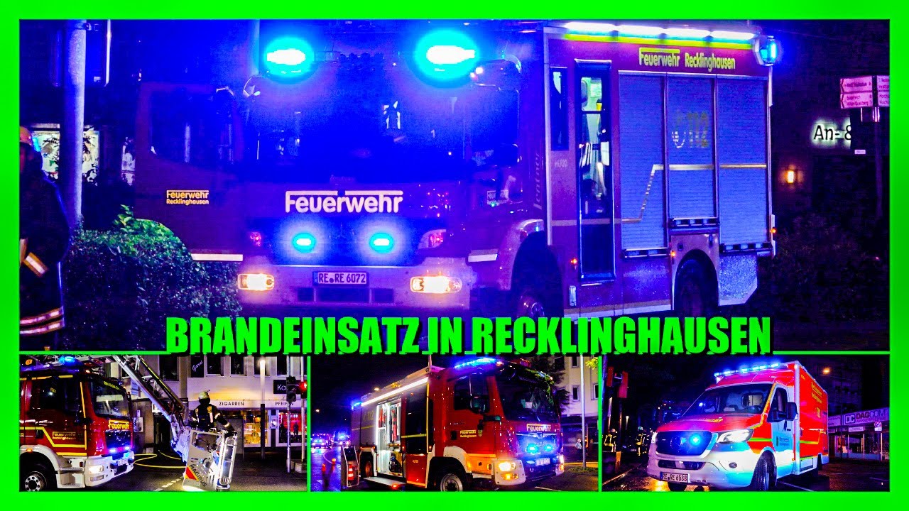 🔥 Brand im Mehrfamilienhaus 👮‍♂️ Ein Mann wird festgenommen 🚒 Feuerwehr Recklinghausen im Einsatz
