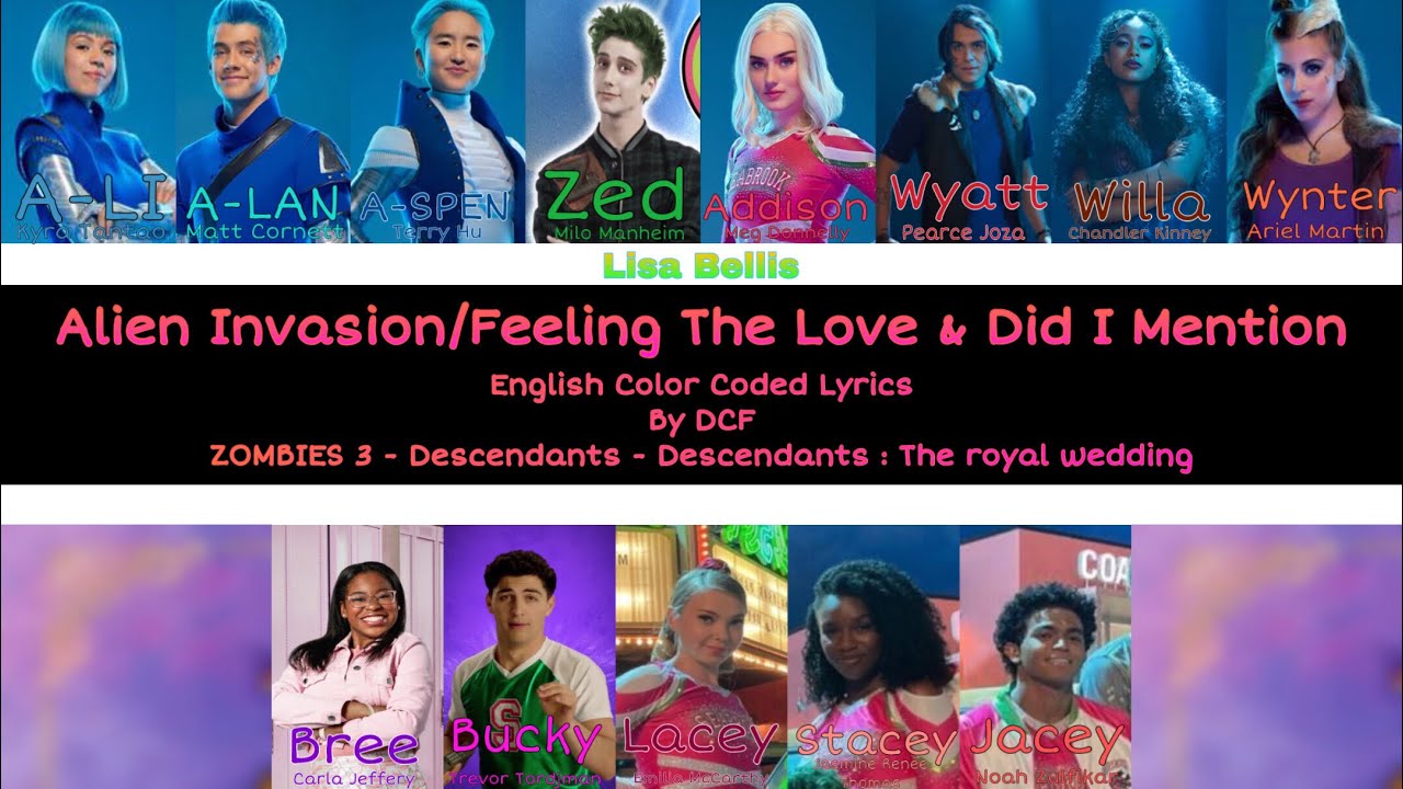 Alien Invasion/Feeling the love & Did I mention (mashup) by @dcfmashups  (Color Coded Lyrics)