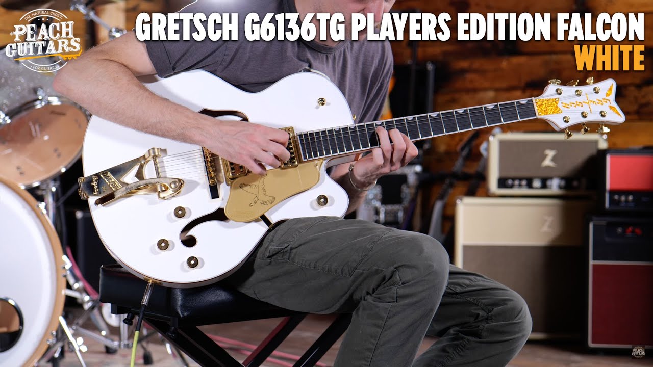 No Talking...Just Tones | Gretsch G6136TG Players Edition Falcon Hollow Body | White