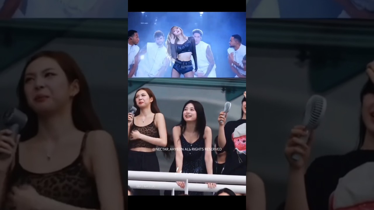 BABYMONSTER Ahyeon, Chiquita, Reaction to Lisa - Rockstar at Blackpink Concert #babymonster #lisa