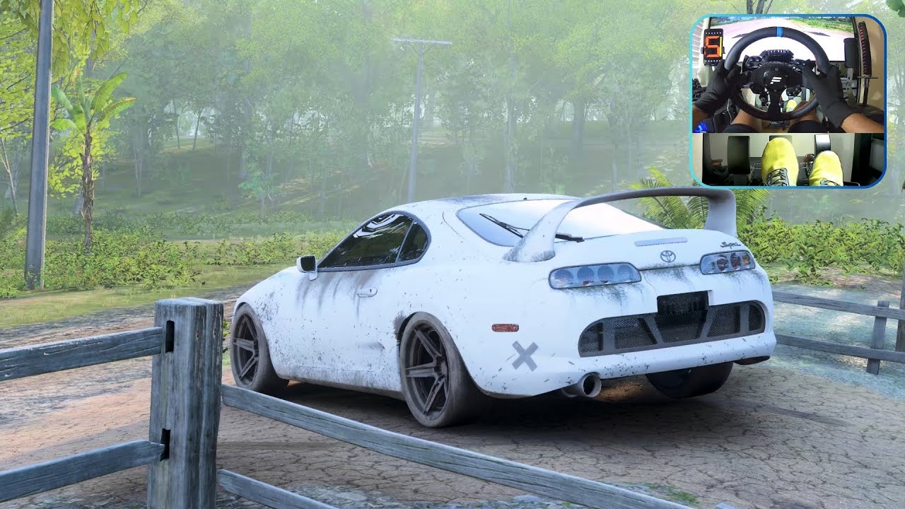Toyota Supra MK4 Gameplay | FH5 In 4K | Fanatec Wheel & Pedal Cam