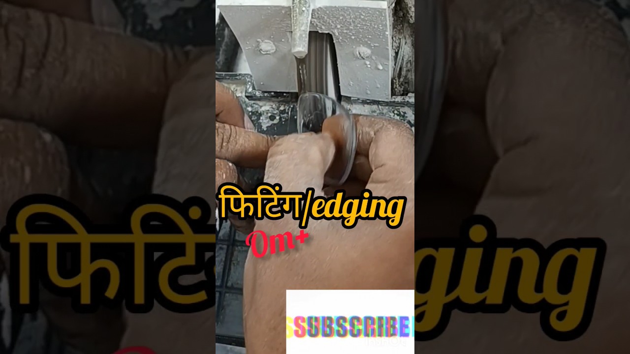 spectacles frame fitting! fiber lens fitting! eyeglasses edging machine! #lense #frame #optical