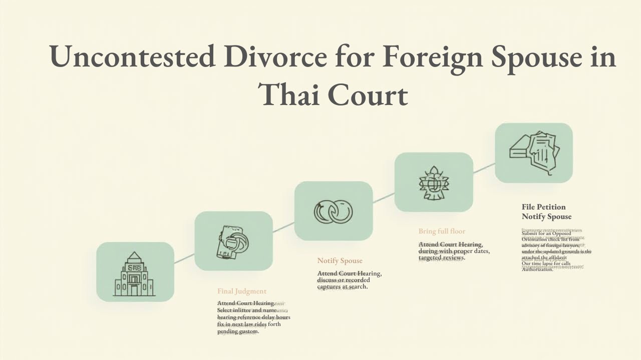 Uncontested divorce for a foreign spouse in a Thai court