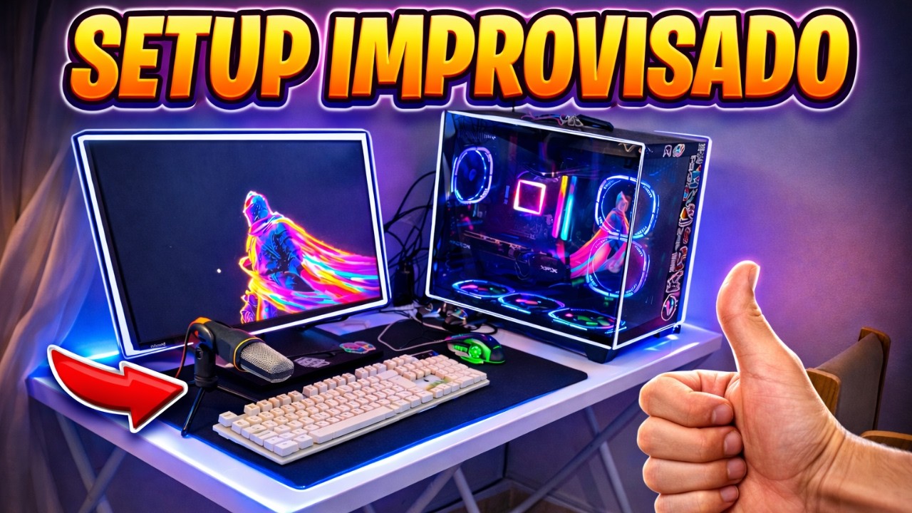 UM GAMER CLT VIAJANDO - TIVE QUE IMPROVISAR MEU SETUP 😭😭