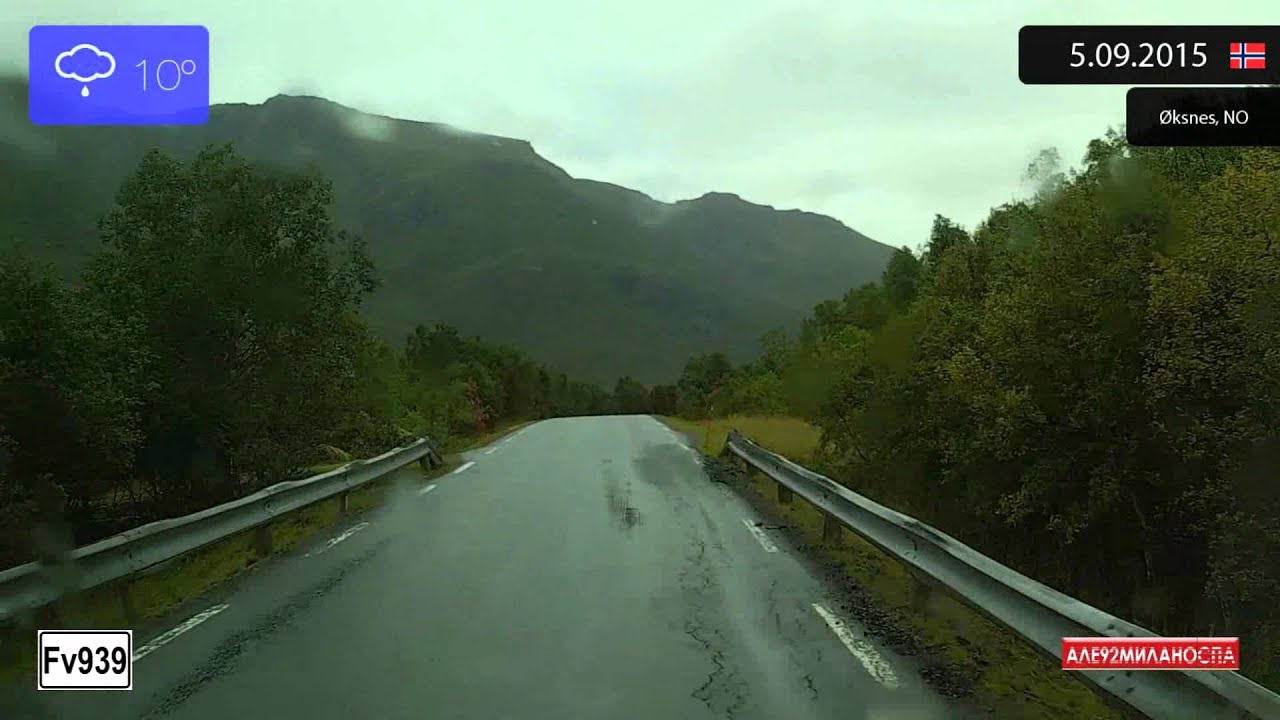Driving through Vesterålen (Norway) from Nyksund to Sortland 5.09.2015 Timelapse x4