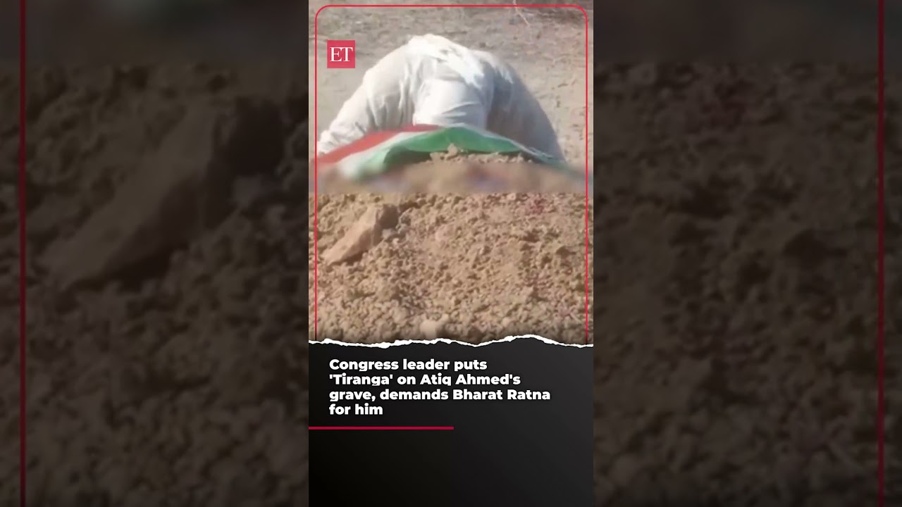 Congress leader puts 'Tiranga' on Atiq Ahmed's grave, demands Bharat Ratna for him