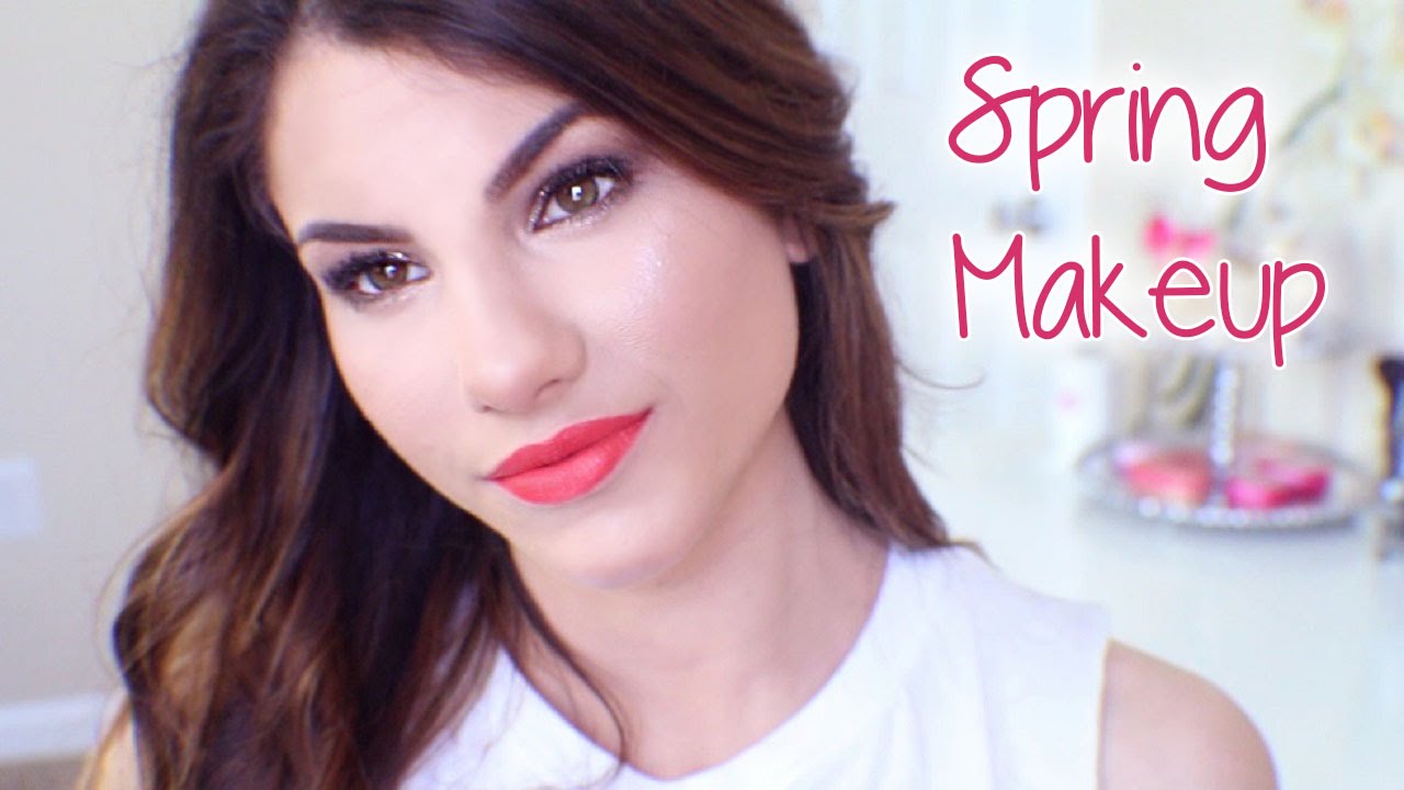 Spring Makeup Tutorial! Bright Lips + Neutral Smokey Eye